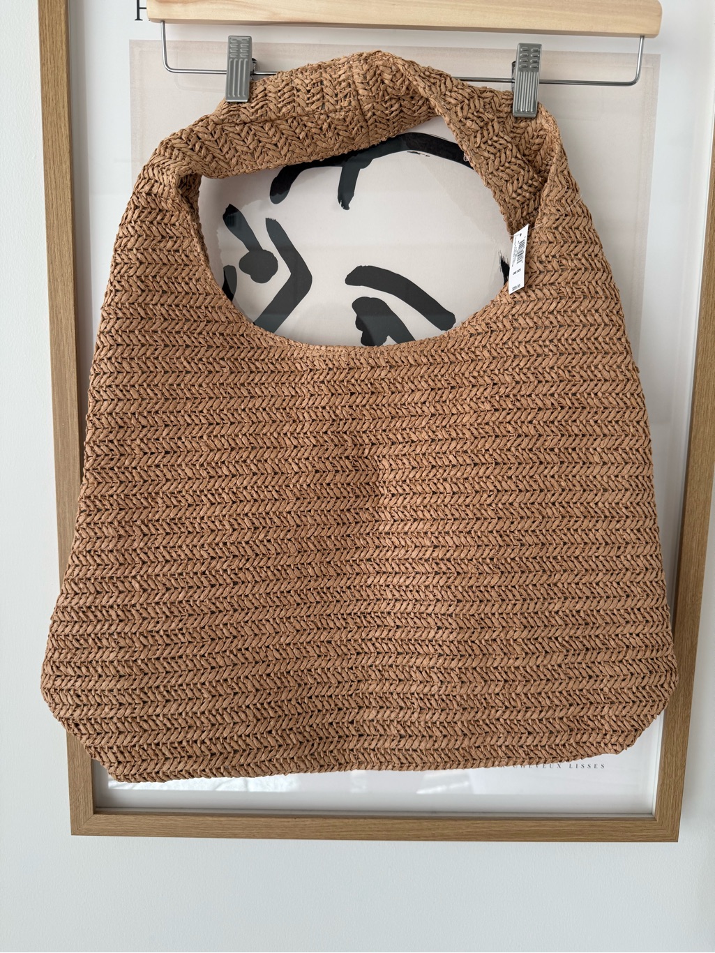 Gap Large Woven Straw Shoulder Bag - Tan